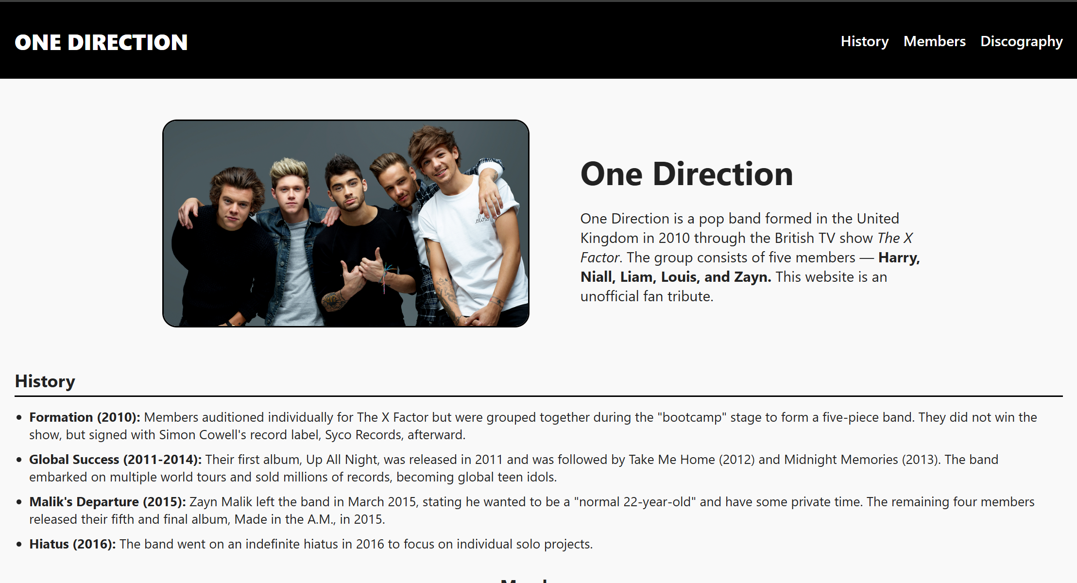 Preview of 1D Fan Page